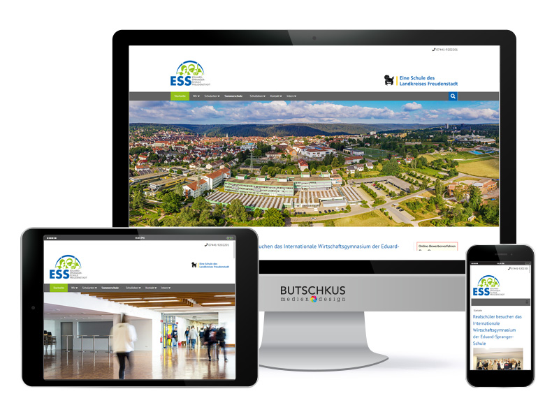Butschkus Mediendesign Webseite Eduard-Spranger-Schule